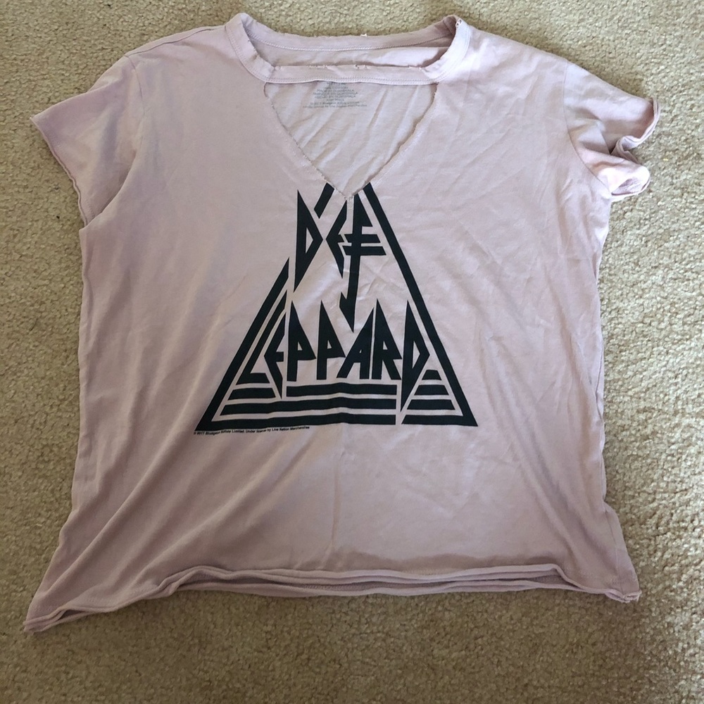 American Threads cropped distressed tee